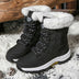 Soft Suede Leather Fleece Warm Wool Women Winter Boots - 