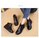 Women Ankle Warm Boot Genuine Leather Short Plush - Women 