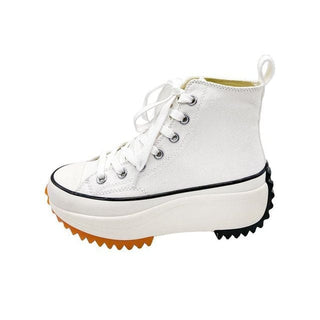 Zebra Pattern Canvas Women Sneakers - White High / 41 - 